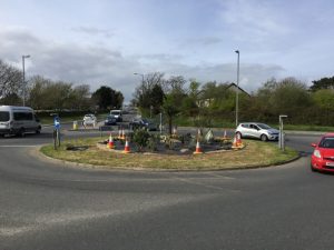 Roundabout at Helston Rugby Club