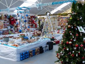 Christmas decorations in shop 