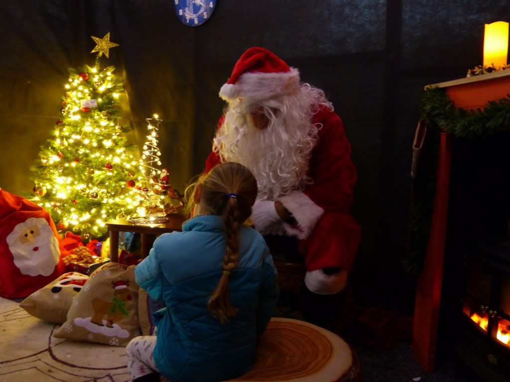 Christmas at Trevena Cross, Girl in Santa's Grotto