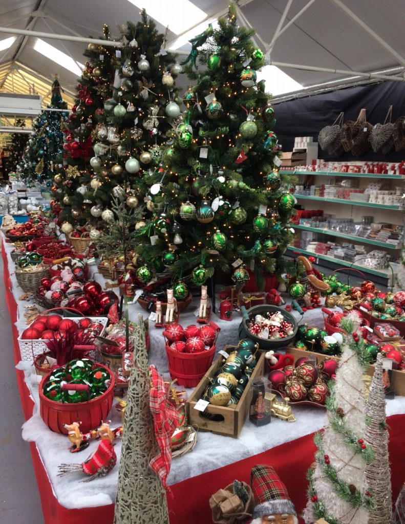 christmas display in shop
