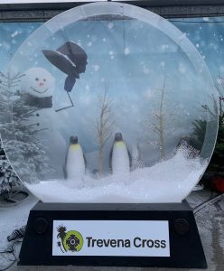 Giant snowglobe at Trevena Cross festive weekend